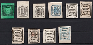 United States, USA, Locals, Small Stock of Locals Stamps