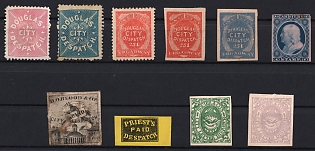 United States, USA, Locals, Small Stock of Locals Stamps