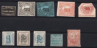 United States, USA, Locals, Small Stock of Locals Stamps