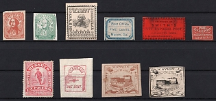 United States, USA, Small Stock of Locals Stamps