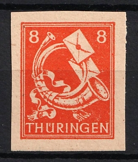 1945-1946 8pf Thuringia, Soviet Occupation Zone of Germany