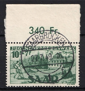 1949 10pf Saar, Germany