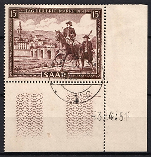 1951 15pf Saar, Germany