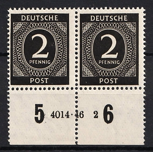 1946 2pf Joint Issue, Allied Occupation, Germany, Certificate