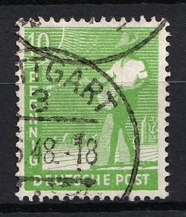 1947 10pf Joint Issue, Allied Occupation, Germany, Certificate