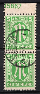 1945-1946 5pf American and British Zones (Bizone), Allied Occupation, Germany, Certificate