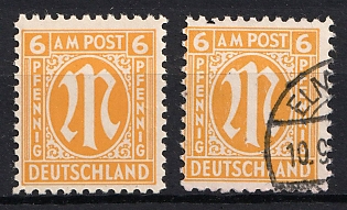 1945-1946 6pf American and British Zones (Bizone), Allied Occupation, Germany