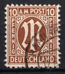 1945-1946 10pf American and British Zones (Bizone), Allied Occupation, Germany