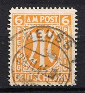 1945-1946 6pf American and British Zones (Bizone), Allied Occupation, Germany, Certificate