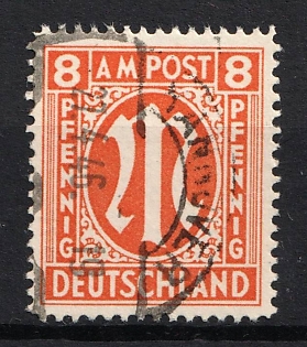 1945-1946 8pf American and British Zones (Bizone), Allied Occupation, Germany