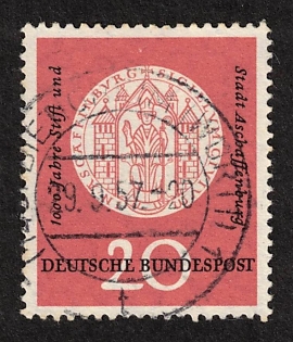 1957 20pf German Federal Republic, Germany (MISSING Stone Joint in the Tower, Full Set, Signed Schlegel BPP)