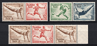 1936 Third Reich, Germany, Se-tenants, Zusammendrucke