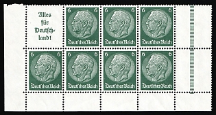 1936-37 Third Reich, Germany, Se-tenant, Zusammendrucke, Block