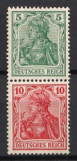 1917-18 German Empire, Germany, Se-tenant, Zusammendrucke