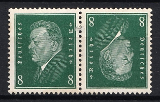 1928 Weimar Republic, Germany, Tete-beche, Se-tenant, Zusammendrucke
