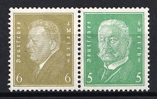 1932 Weimar Republic, Germany, Se-tenant, Zusammendrucke