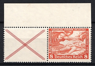 1933 Weimar Republic, Germany, Wagner, Se-tenant, Zusammendrucke (Margin)