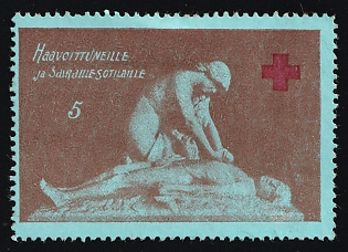 1916 Vyborg Red Cross ‘For the sick and wounded soldiers’, on Blue Paper, Russian Empire