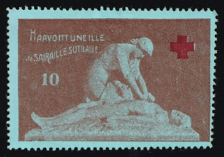 1916 Vyborg Red Cross ‘For the sick and wounded soldiers’, on Blue Paper, Russian Empire