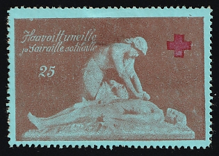 1916 Vyborg Red Cross ‘For the sick and wounded soldiers’, on Blue Paper, Russian Empire