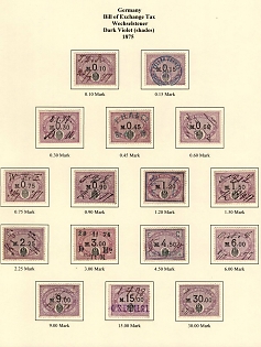 1875 German Empire, Germany, Bill of Exchange Taxes, Revenue