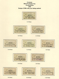 1900 German Empire, Germany, Bill of Exchange Taxes, Revenue