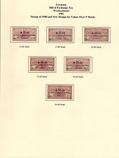 1901 German Empire, Germany, Bill of Exchange Taxes, Revenue