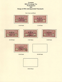 1907 German Empire, Germany, Bill of Exchange Taxes, Revenue