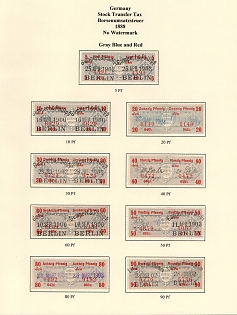 1888 German Empire, Germany, Stock Transfer Taxes, Revenue
