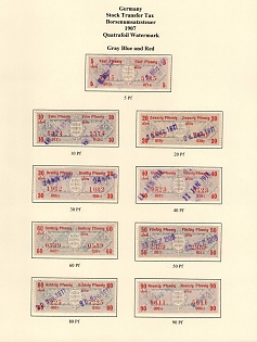 1907 German Empire, Germany, Stock Transfer Taxes, Revenue