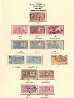1916-18 German Empire, Germany, Bill of Landing Stamps, Revenue