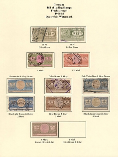 1916-18 German Empire, Germany, Bill of Landing Stamps, Revenue