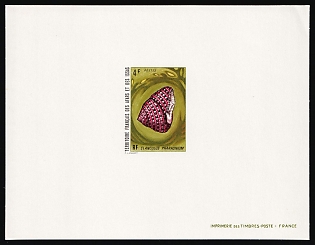 1972 4fr French Territory of the Afars and the Issas, Proof Sheetlet, Epreuve de Luxe, Deluxe Presentation Miniature Sheet