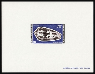 1977 70fr French Territory of the Afars and the Issas, Proof Sheetlet, Epreuve de Luxe, Deluxe Presentation Miniature Sheet