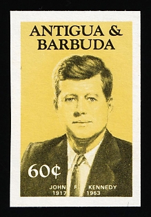 1984 60c '20th Century Leaders - John F. Kennedy', Antigua & Barbuda, Trial Color Proof
