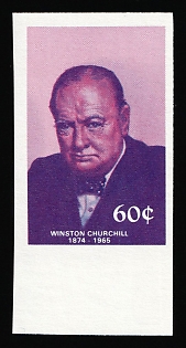 1984 60c '20th Century Leaders - Winston Churchill', Antigua & Barbuda, Trial Color Proof, Imperforate, Margin