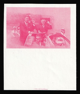 1984 1$ '20th Century Leaders - Kennedy in Berlin', Antigua & Barbuda, Trial Color Proof, Imperforate, Margin