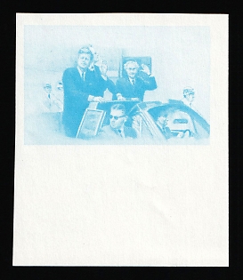 1984 1$ '20th Century Leaders - Kennedy in Berlin', Antigua & Barbuda, Trial Color Proof, Imperforate, Margin