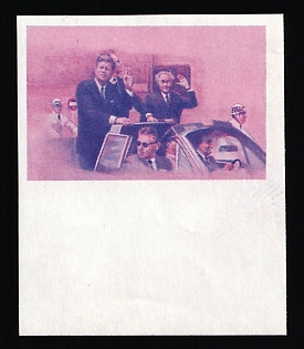 1984 1$ '20th Century Leaders - Kennedy in Berlin', Antigua & Barbuda, Trial Color Proof, Imperforate, Margin