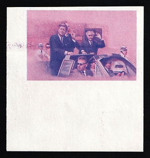 1984 1$ '20th Century Leaders - Kennedy in Berlin', Antigua & Barbuda, Trial Color Proof, Imperforate, Corner Margin