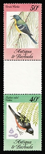 1984 Antigua & Barbuda, Se-tenant, Gutter Pair