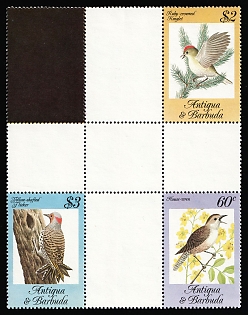 1984 Antigua & Barbuda, Se-tenant, Gutter Block