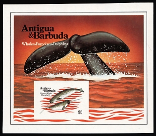 1983 5$ Antigua & Barbuda, Souvenir Sheet, Imperforate