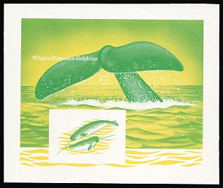 1983 5$ Antigua & Barbuda, Souvenir Sheet, Trial Color, Proof, Imperforate