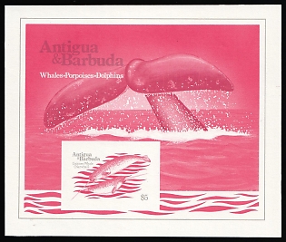 1983 5$ Antigua & Barbuda, Souvenir Sheet, Trial Color, Proof, Imperforate