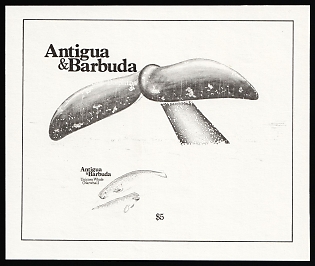 1983 5$ Antigua & Barbuda, Souvenir Sheet, Trial Color, Proof, Imperforate