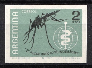 1962 2p Argerntina, Trial Color Proof, Imperforate