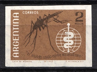 1962 2p Argerntina, Trial Color Proof, Imperforate