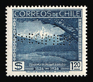 1936 1.2p Republic of Chile, Specimen