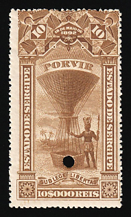 1892-94 10.000r Federative Republic of Brazil, Revenue, Annulated